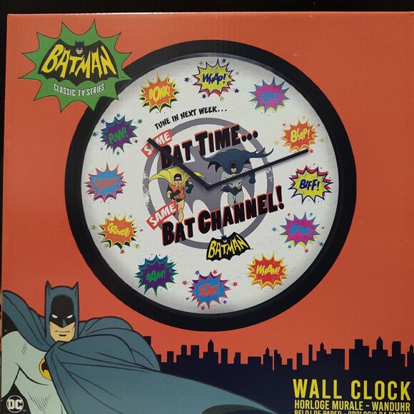 Batman And Robin Bat Time 12 Inch Wall Clock Official DC Comics Collectible - Picture 1 of 4